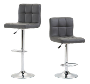Lima grey bar stools in a set of 2