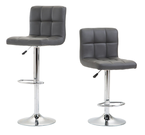 Lima grey bar stools in a set of 2