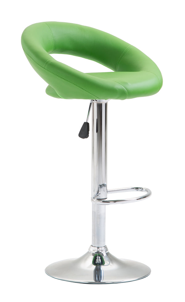 Wanda green bar stools in a set of 2