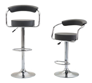 WENDY bar stools, anthracite, set of 2