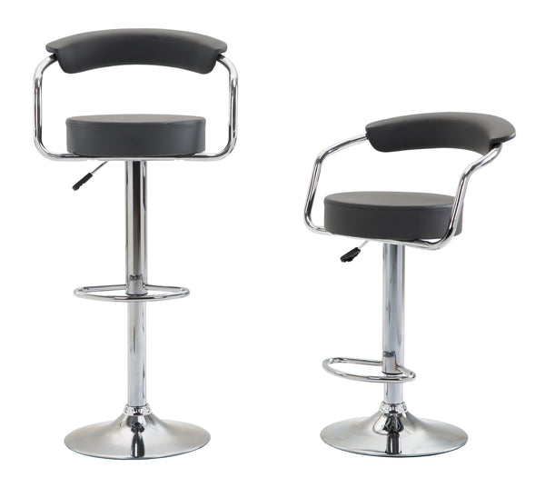 WENDY bar stools, anthracite, set of 2