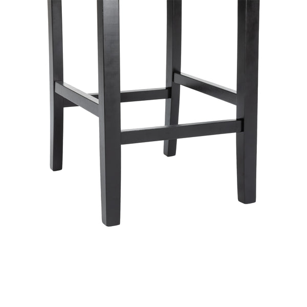 Tabourets de bar en cuir CORBY, lot de 2, noirs
