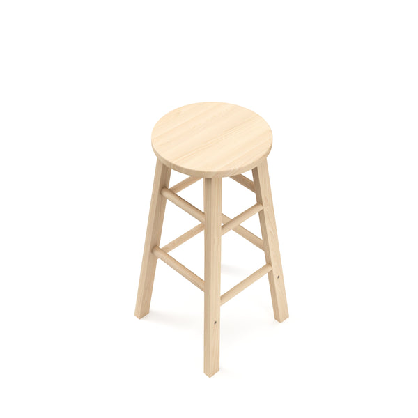 Barhocker Holz NORBERT 61 cm 2er Set natur