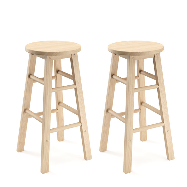 Barhocker Holz NORBERT 61 cm 2er Set natur