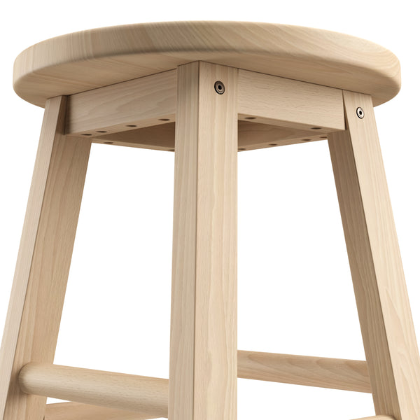 NORBERT wooden bar stool, 73 cm, natural