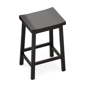 Barhocker Holz VELARI 2er Set schwarz