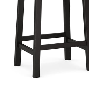 Barhocker Holz VELARI 2er Set schwarz