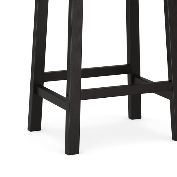 Barhocker Holz VELARI 2er Set schwarz