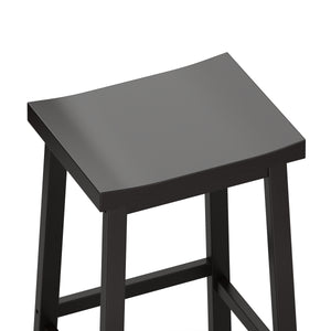 Barhocker Holz VELARI 2er Set schwarz