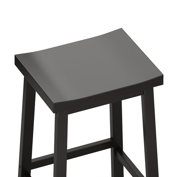 Barhocker Holz VELARI 2er Set schwarz