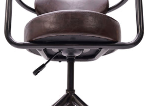 Barhocker Industrial Wildleder-Optik vintage braun JAM-H10
