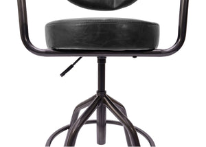 Barhocker Industrial Wildleder-Optik vintage grau JAM-H10