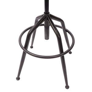 Barhocker Industrial Wildleder-Optik vintage grau JAM-H10