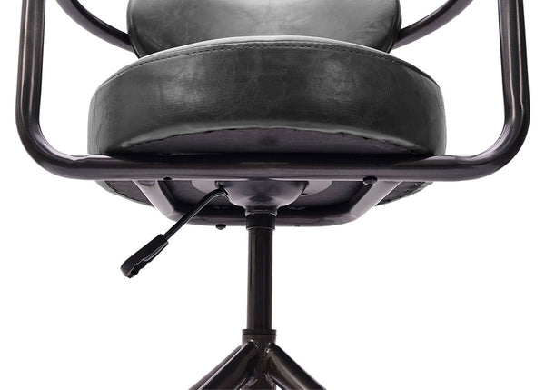 Barhocker Industrial Wildleder-Optik vintage grau JAM-H10