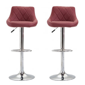 Jasper bar stools, burgundy red, set of 2