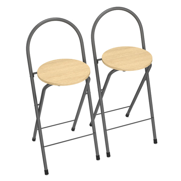 Barhocker JETT 2er Set beige/silber