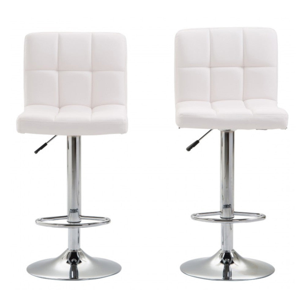 Lima white bar stools in a set of 2