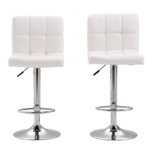 Lima white bar stools in a set of 2