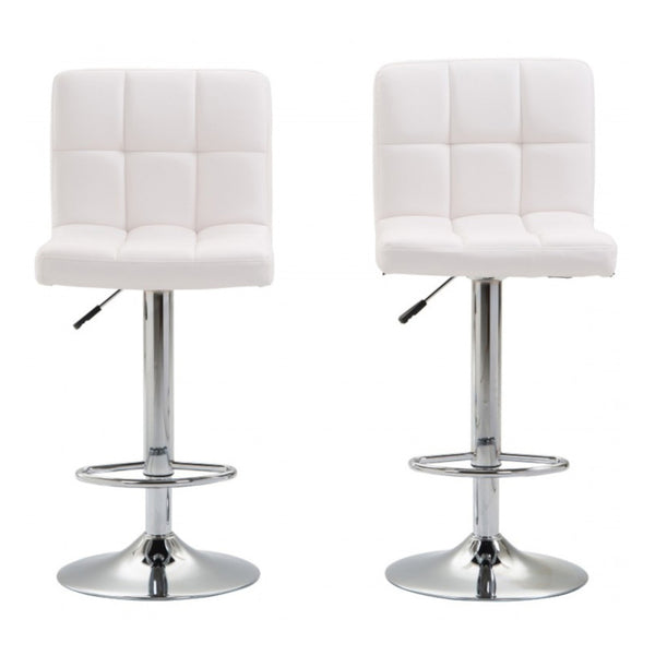 Lima white bar stools in a set of 2