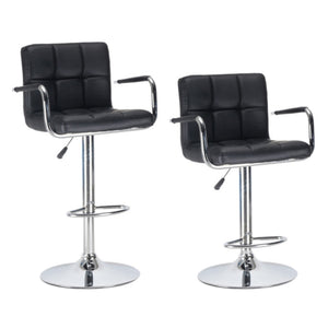 Luisa black bar stools in a set of 2