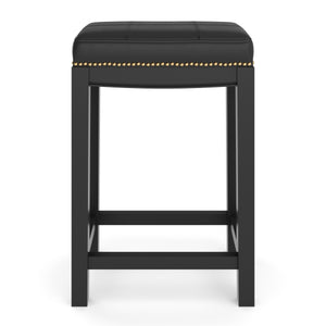 Barhocker Leder CASIMIRO schwarz