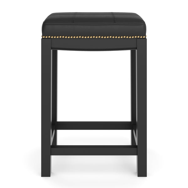 Barhocker Leder CASIMIRO schwarz