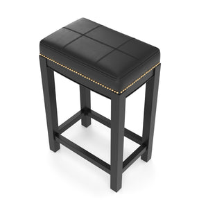 Barhocker Leder CASIMIRO schwarz