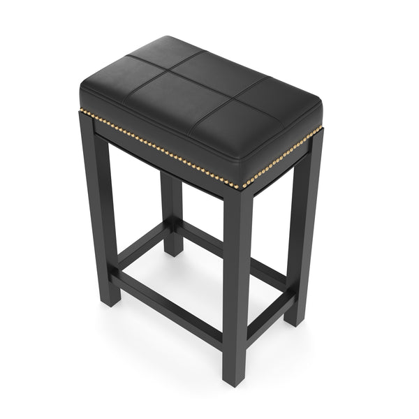 Barhocker Leder CASIMIRO schwarz