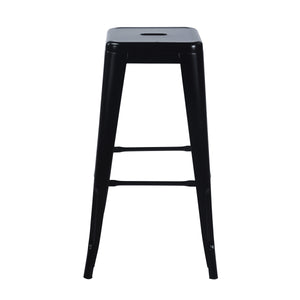 Metal bar stools METALLIX, set of 2, black