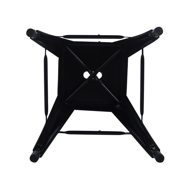 Metal bar stools METALLIX, set of 2, black