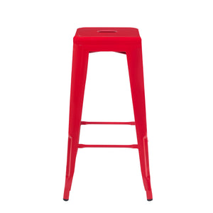 Barhocker Metall METALLIX 2er Set rot