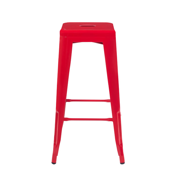 Barhocker Metall METALLIX 2er Set rot