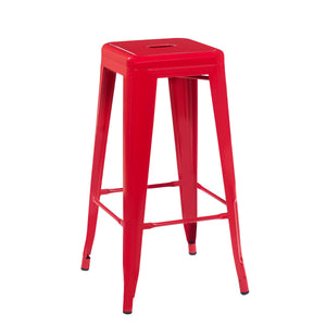 Barhocker Metall METALLIX 2er Set rot