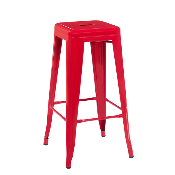 Barhocker Metall METALLIX 2er Set rot