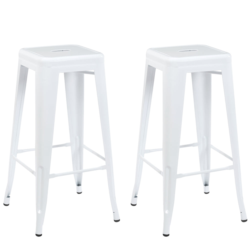 Barhocker Metall METALLIX 2er Set weiss