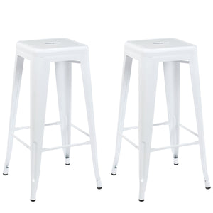 Barhocker Metall METALLIX 2er Set weiss