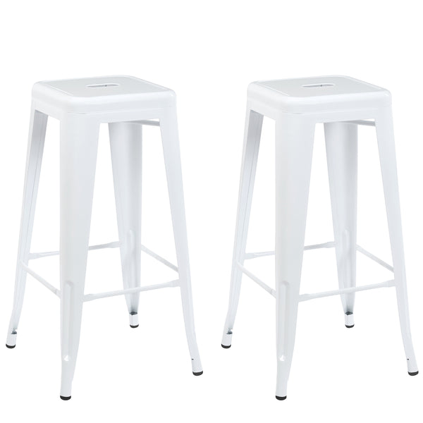 Barhocker Metall METALLIX 2er Set weiss
