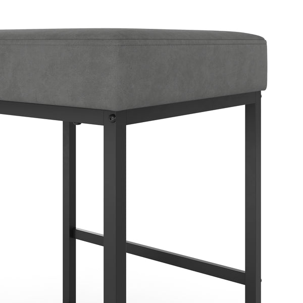 RODRIGO bar stool set of 2, anthracite