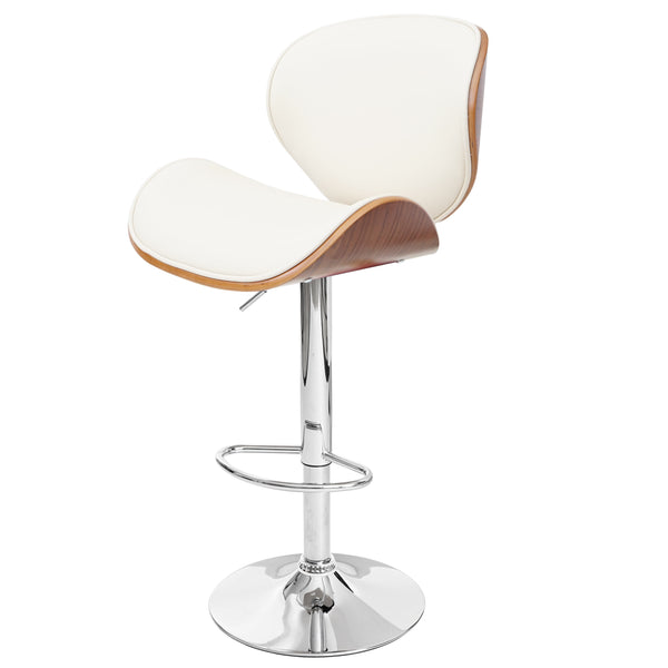 Barhocker Retro-Design ~ Walnuss creme