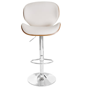 Barhocker Retro-Design ~ Walnuss creme
