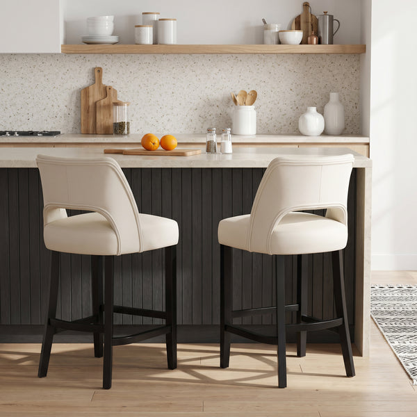 Barhocker SIVARA 2er Set beige