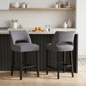 Barhocker SIVARA 2er Set anthrazit