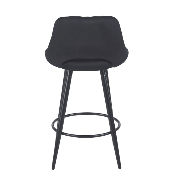 GORDON velvet bar stools, set of 2, anthracite