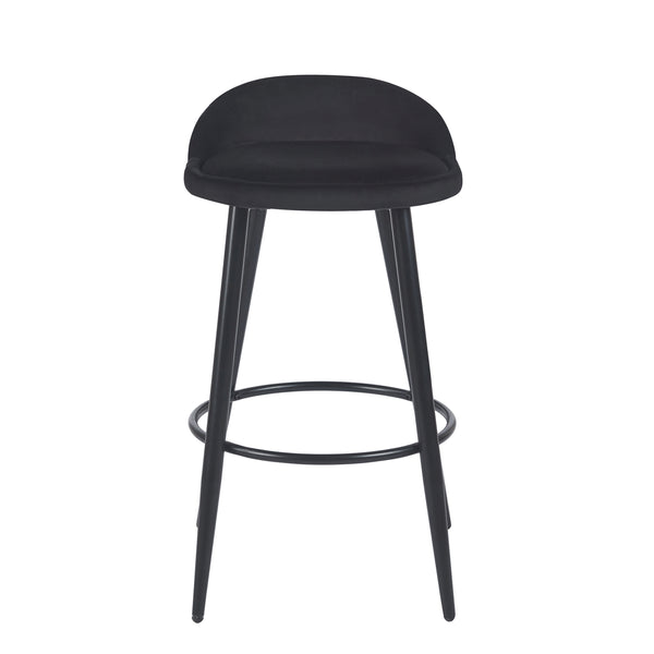 Barhocker Samt ROMY 2er Set schwarz