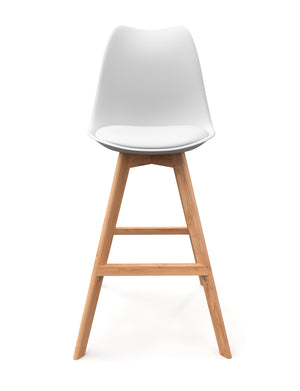 Tabourets de bar blancs AMELIA, lot de 2