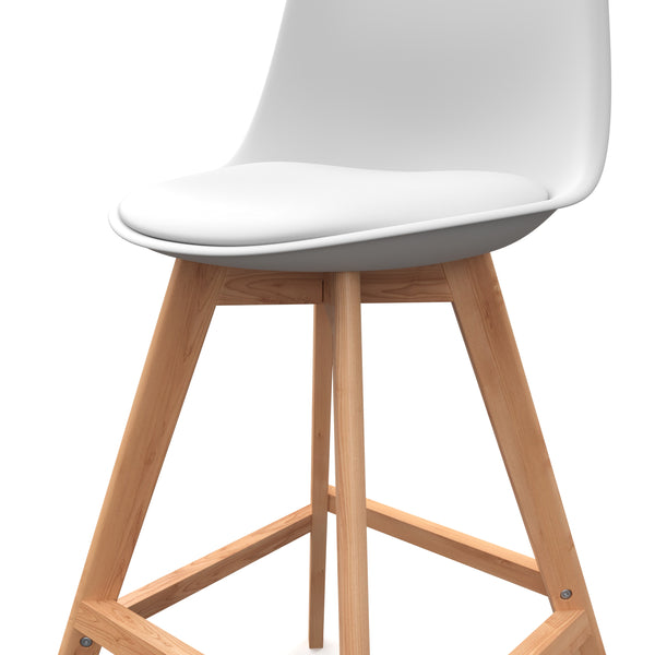 Tabourets de bar blancs AMELIA, lot de 2