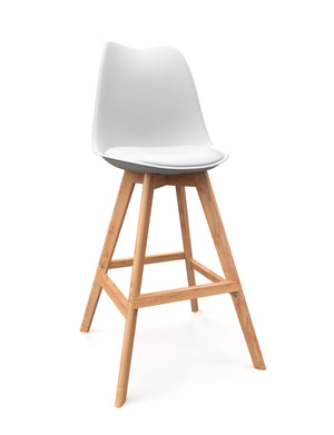 Tabourets de bar blancs AMELIA, lot de 2
