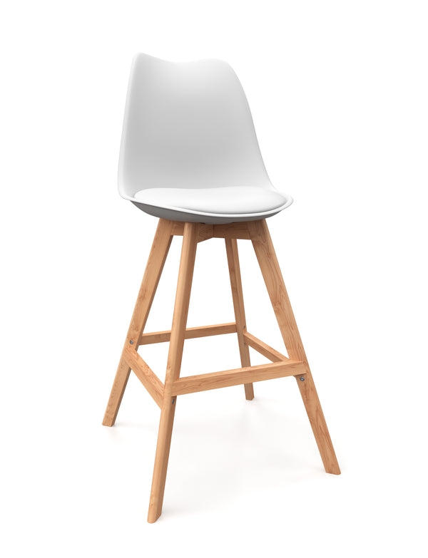 Tabourets de bar blancs AMELIA, lot de 2