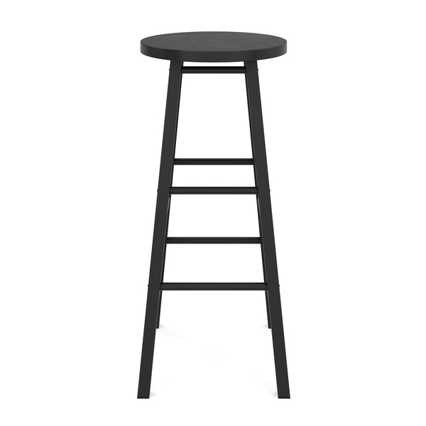 Tabourets de bar TINA, lot de 2, noirs