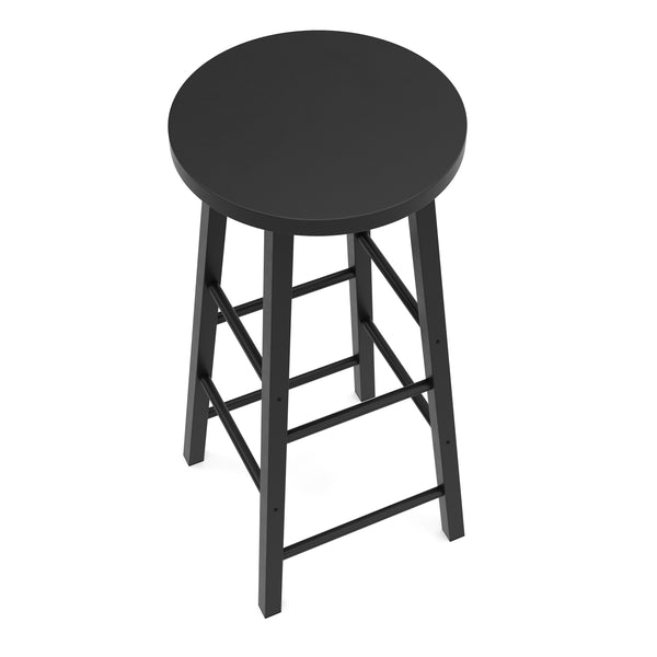 Tabourets de bar TINA, lot de 2, noirs